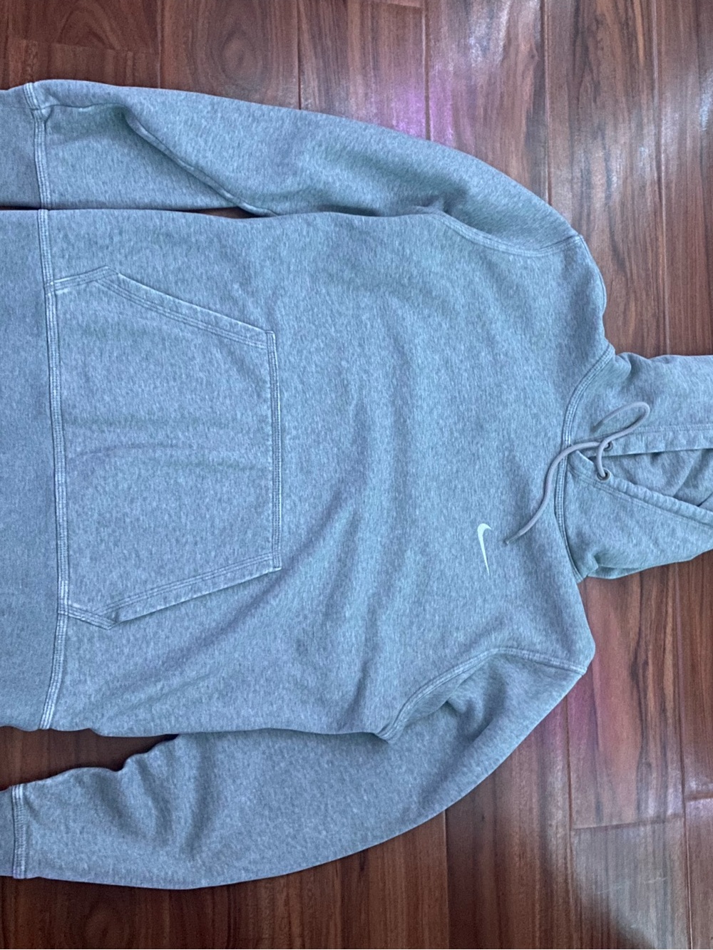 Nike Women’s Light Gray Zip-Up Hooded Sweatshirt